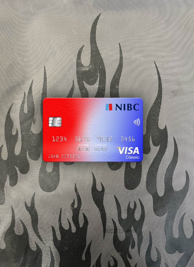 Download Netherlands NIBC Bank visa classic card photolook front Photoshop template